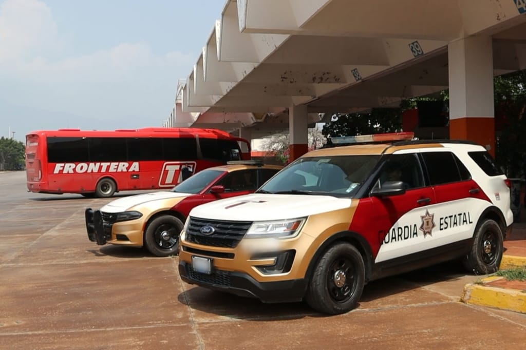 Centrales de autobuses vigiladas por la Guardia Estatal