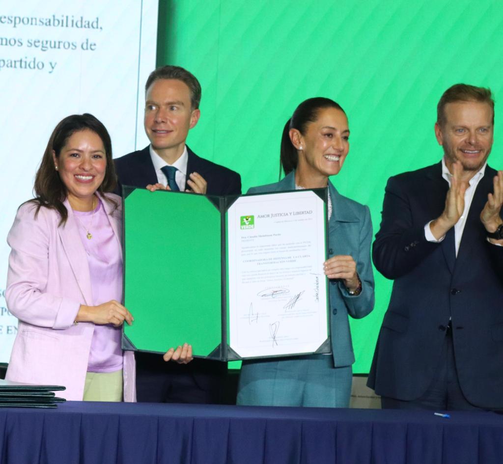 Claudia Sheinbaum arropada por el Verde