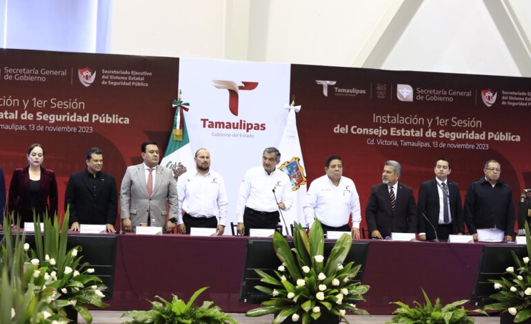 Preside gobernador instalación del Consejo Estatal de Seguridad Pública de Tamaulipas