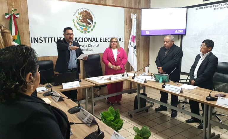 Se instalan Consejos Distritales del INE en Tamaulipas, para el Proceso Electoral Federal 2023-2024