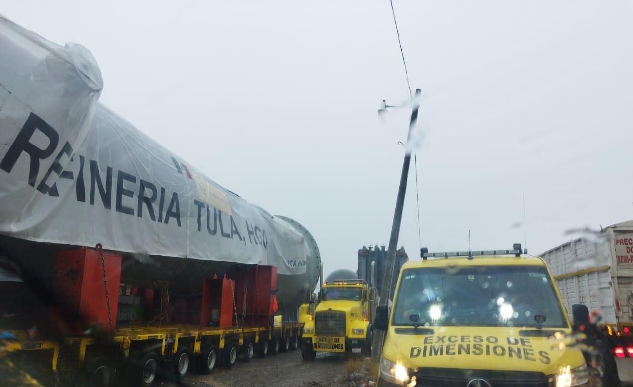 Por condiciones climatológicas y accidentes viales, traslado de calderas se suspende durante este viernes