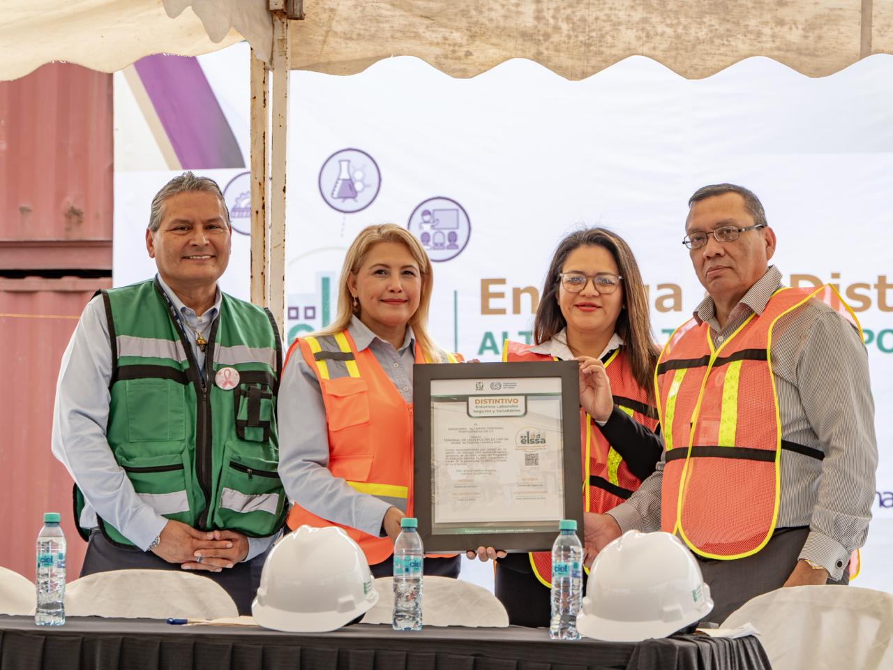 Otorga IMSS Tamaulipas distintivo ELSSA a Altamira Terminal Portuaria (ATP)