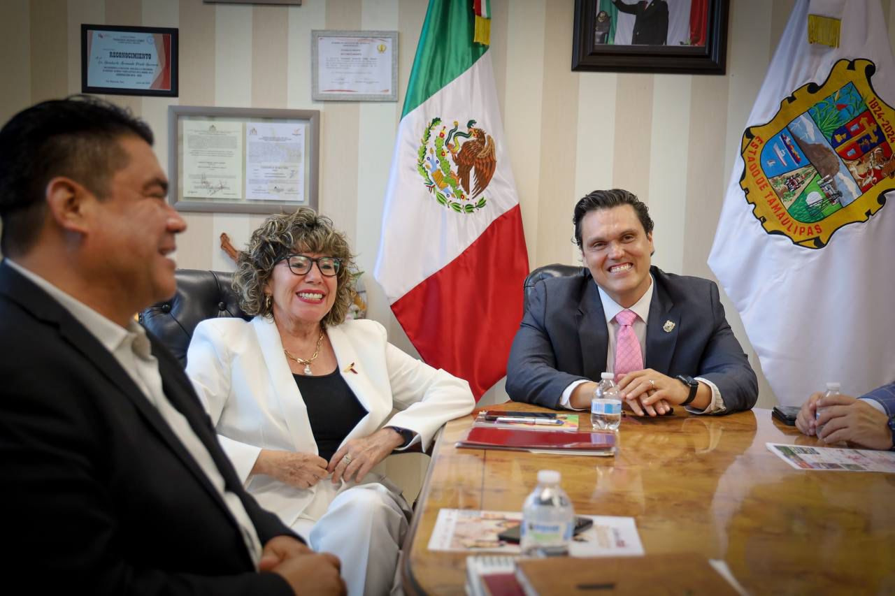 Recibe presidente de la JUGOB a la Secretaría de Bienestar Social y secretario de Desarrollo Rural, Pesca y Acuacultura del estado de Tamaulipas
