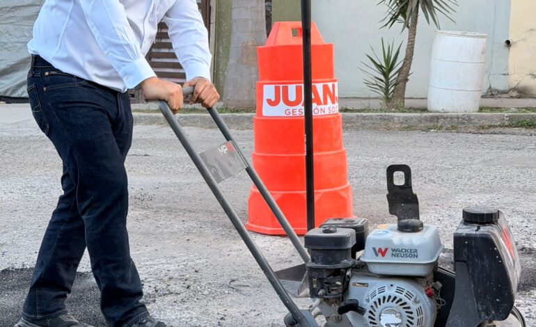 Juanjo Salazar exige solución de fondo a la crisis de baches en Ciudad Victoria