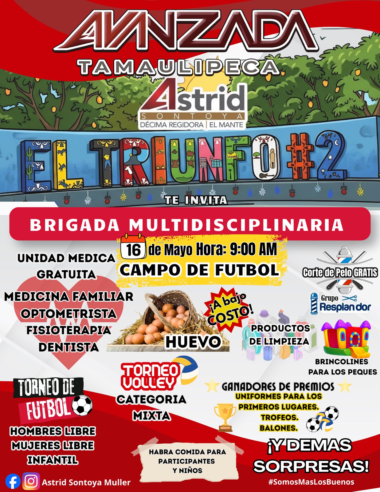 Astrid Sontoya Muller encabeza brigada multidisciplinaria gratuita en El Triunfo