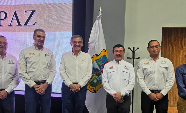 Rector de la UAT presenta avances del Atlas de Riesgos ante el gobernador en la Mesa de Paz